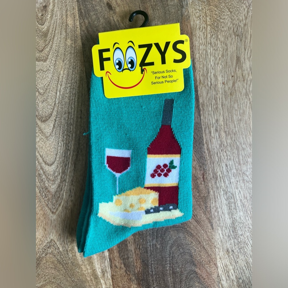 Foozys Wine and Cheese Socks